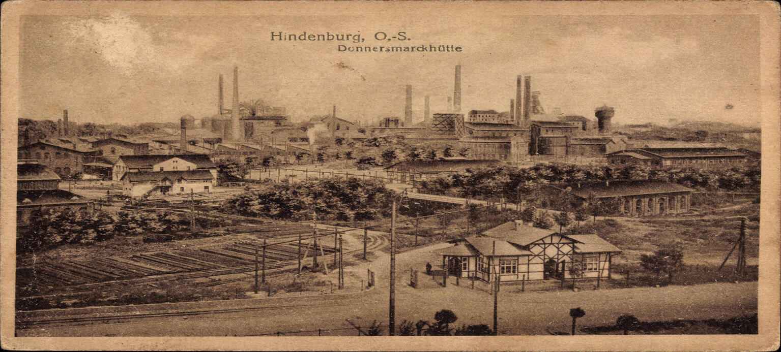 Zabrze Hindenburg Schlesien, Blick auf die Donnersmarckhütte