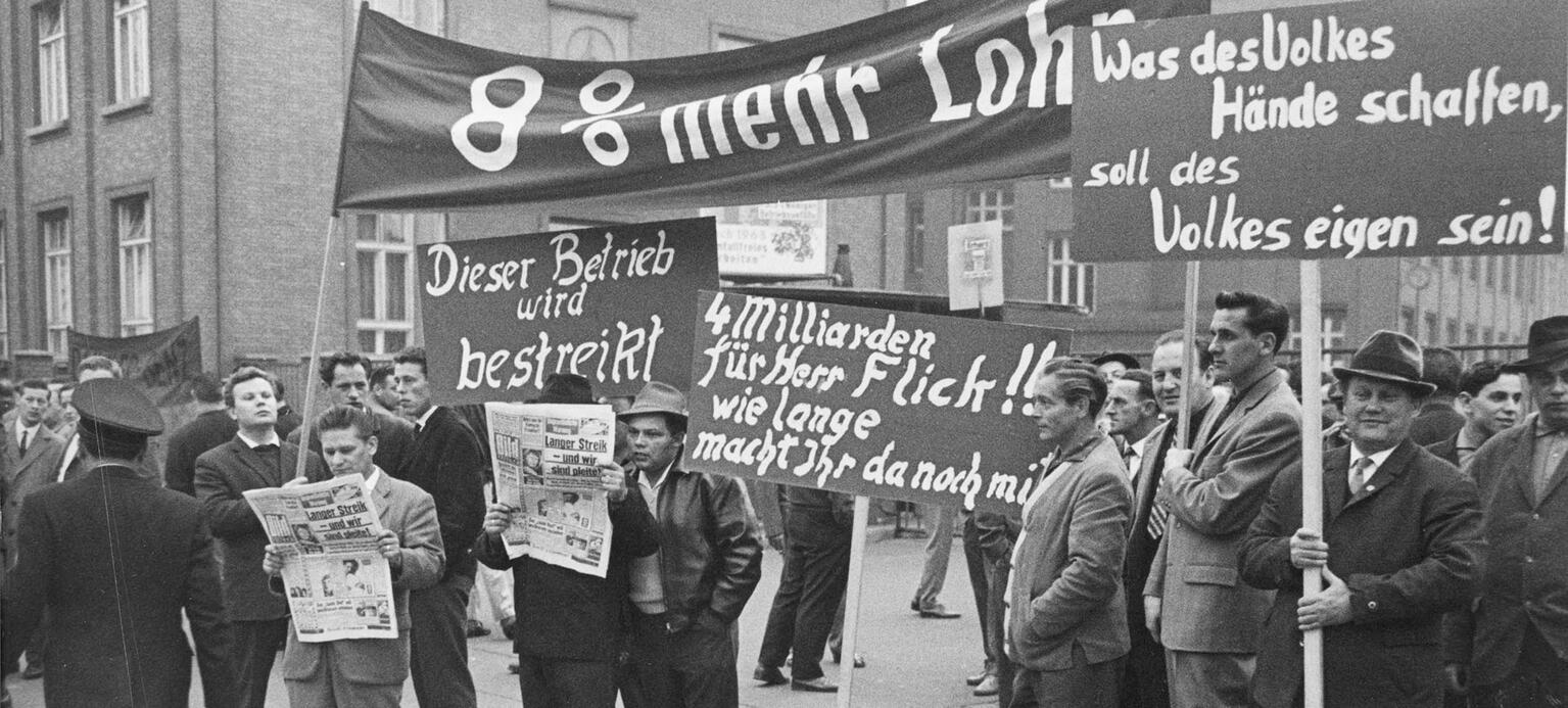 Streik der Metallarbeiter in Württemberg-Nordbaden, 29. April 1963