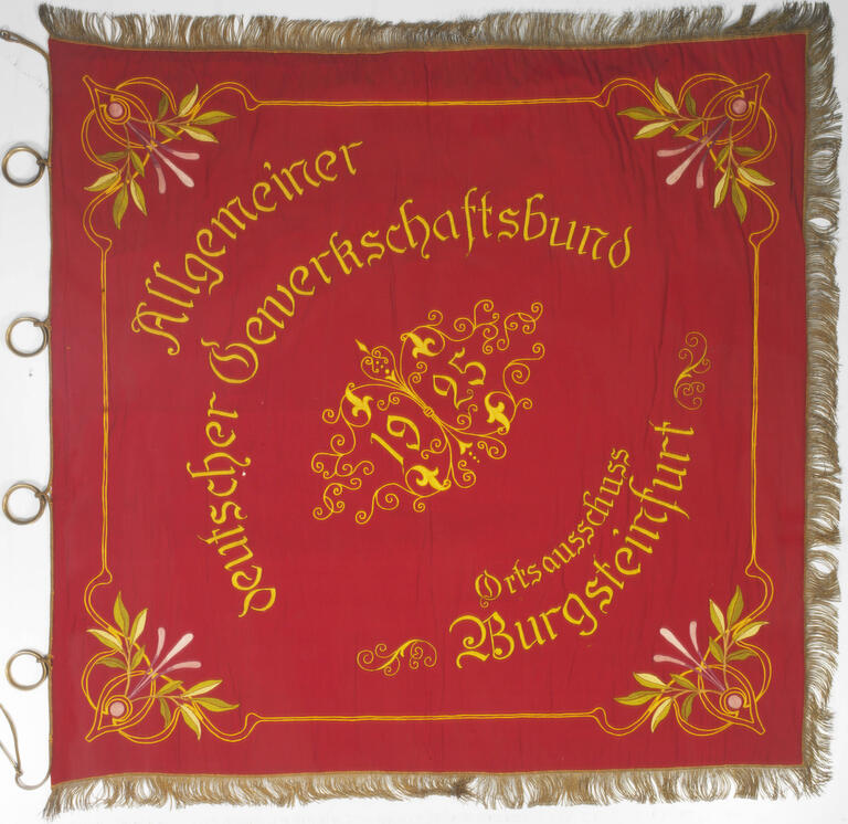 Fahne des Allgemeinen Deutschen Gewerkschaftsbundes, Ortsausschuss Burgsteinfurt, 1925