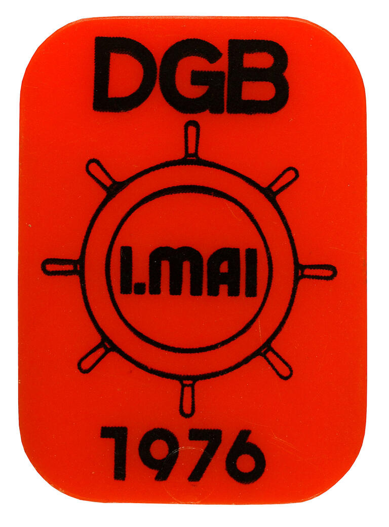 DGB-Anstecknadel zum 1.Mai 1976